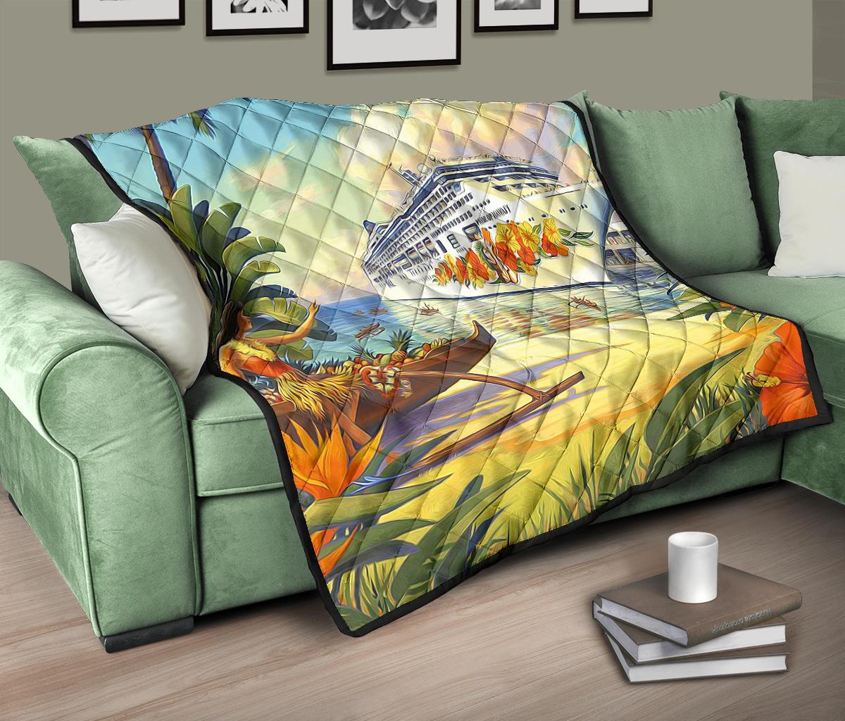 Vintage Hawaii Premium Quilt - Polynesian Pride