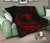 Hawaii Turtle Hibicus Premium Quilt - Frida Style - Red - Polynesian Pride