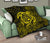 Hawaii Turtle Kanaka Map Hibiscus Poly Premium Quilt - Yellow - Polynesian Pride