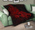 Hawaii Map Turtle Hibiscus Divise Red Polynesian Premium Quilt - Polynesian Pride