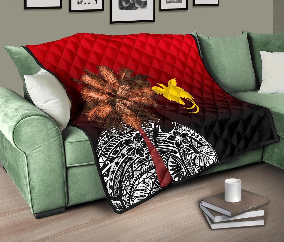 Papua New Guinea Premium Quilt - Polynesian Palm Tree - Polynesian Pride