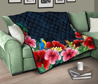 Forest Hibiscus Premium Quilt - Polynesian Pride