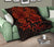 Hawaii Turtle Ohana Hibiscus Poly Premium Quilt Red - Polynesian Pride