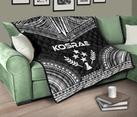 Kosrae Premium Quilt - Kosrae Flag Polynesian Chief Black Version - Polynesian Pride