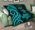 Marshall Islands Premium Quilt - Turquoise Tentacle Turtle Crest - Polynesian Pride