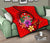 Fiji Polynesian Premium Quilt - Floral With Seal Red - Polynesian Pride