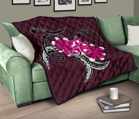 Plumeria Polynesia Pink Premium Quilt - Polynesian Pride