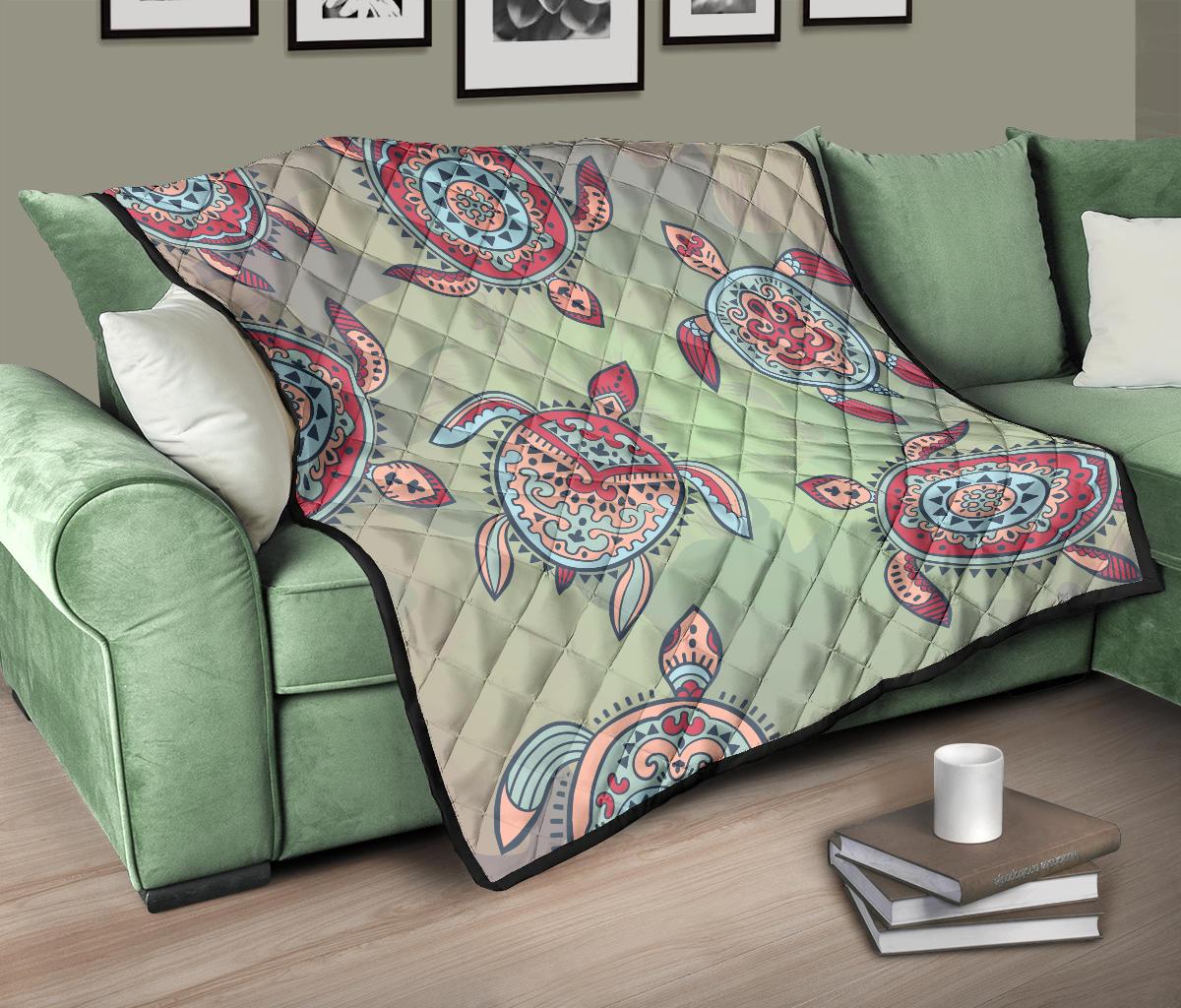 Turtle Color Premium Quilt - Polynesian Pride