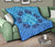 Hawaii Turtle Hibiscus Blue Premium Quilt - Polynesian Pride