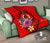 Vanuatu Polynesian Premium Quilt - Floral With Seal Red - Polynesian Pride