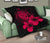 Hawaii Hibiscus Premium Quilt - Turtle Map - Calico Red - Polynesian Pride