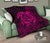 Hawaii Turtle Kanaka Map Hibiscus Poly Premium Quilt - Pink - Polynesian Pride