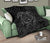 Hawaii Turtle Kanaka Map Hibiscus Poly Premium Quilt - Gray - Polynesian Pride