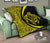 Hawaii Turtle Map Polynesian Premium Quilt - Yellow - Circle Style - Polynesian Pride
