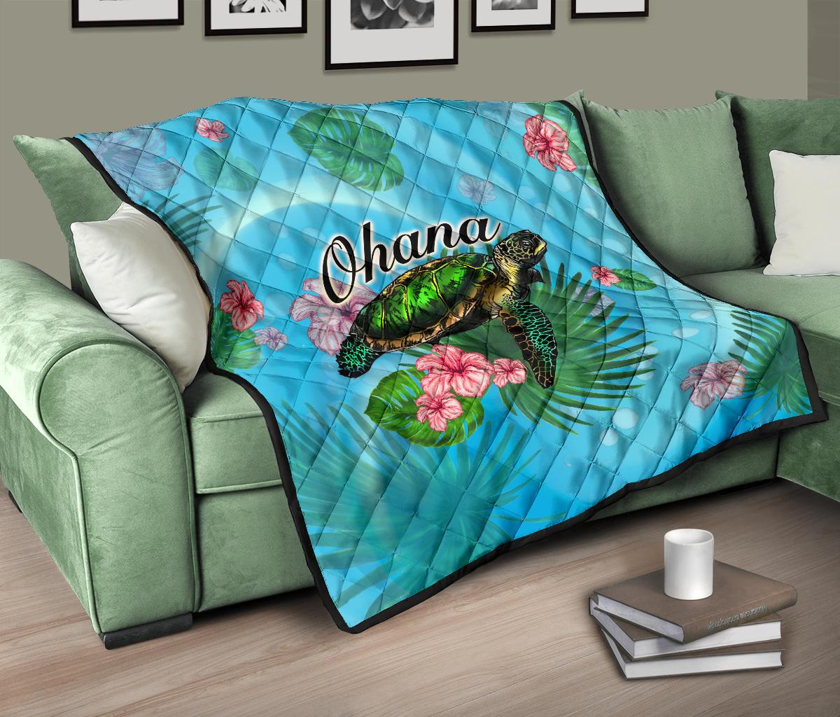 Ohana Turtle Premium Quilt - Polynesian Pride