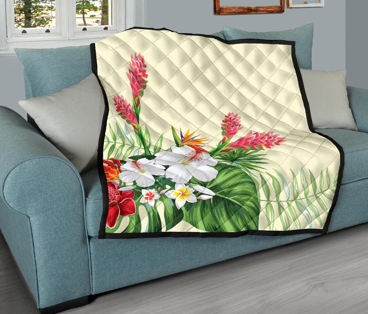 Wonderful Hibiscus Flower Premium Quilt - Polynesian Pride