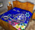 Tonga Custom Personalised Premium Quilt - Turtle Plumeria (Blue) - Polynesian Pride