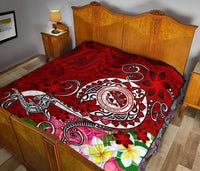 FSM Premium Quilt - Turtle Plumeria (RED) - Polynesian Pride