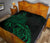 Hawaii Map Turtle Hibiscus Divise Green Polynesian Premium Quilt - Polynesian Pride