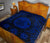 Hawaii Premium Quilt - Hawaii Map Honu Hibiscus Blue Polynesian Premium Quilt - Polynesian Pride