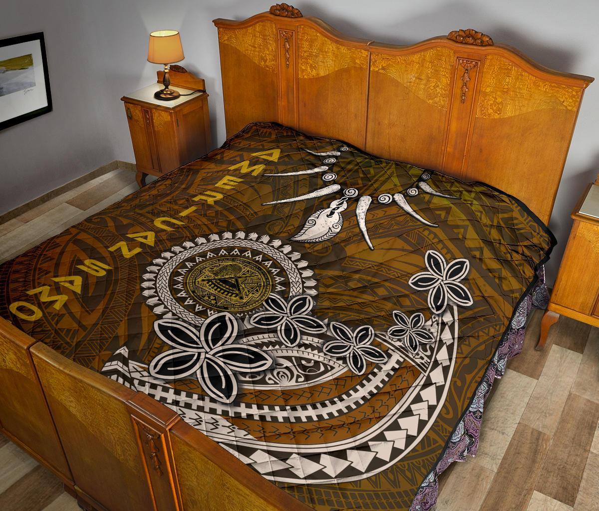 American Samoa Premium Quilt - Polynesian Boar Tusk - Polynesian Pride