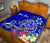 Tahiti Custom Personalised Premium Quilt - Turtle Plumeria (Blue) - Polynesian Pride