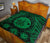 Hawaii Premium Quilt - Hawaii Map Honu Hibiscus Green Polynesian Premium Quilt - Polynesian Pride