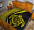 Hawaii Turtle Map Polynesian Premium Quilt - Yellow - Circle Style - Polynesian Pride