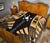 Austral Islands Premium Quilt - Austral Islands Flag Polynesian Gold Tattoo (Black) - Polynesian Pride