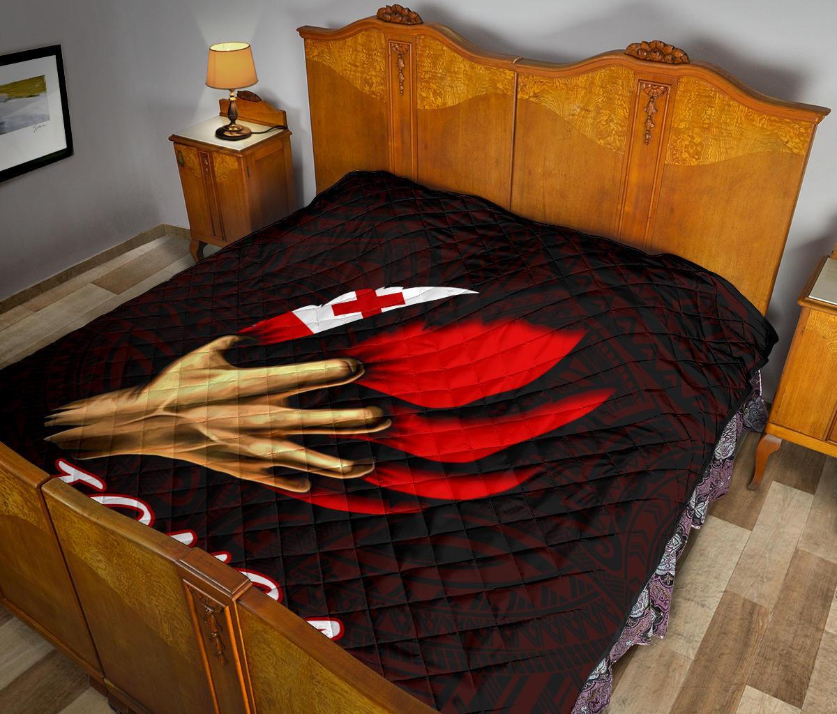 Tonga Premium Quilt - Tonga In Me (Red) - Polynesian Pride