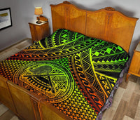 Polynesian American Samoa Premium Quilt - Reggae Vintage Polynesian Patterns - Polynesian Pride