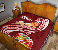 Tonga Premium Quilt - Tonga Coat Of Arms With Polynesian Patterns - Polynesian Pride