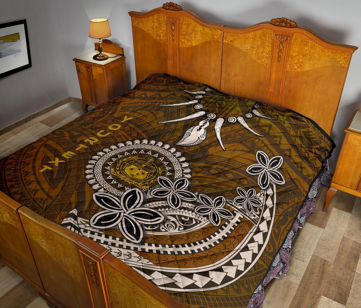 Samoa Custom Personalised Premium Quilts - Polynesian Boar Tusk - Polynesian Pride