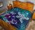 Hawaii Premium Quilt - Hawaii Turtle Flowers And Palms Retro - Polynesian Pride