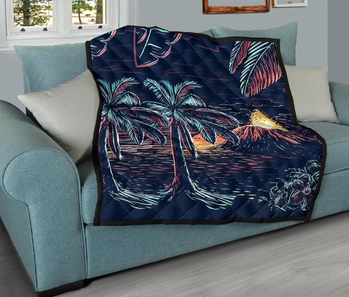Night On The Land Premium Quilt - Polynesian Pride