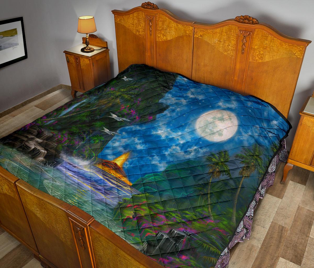Beach Moon Premium Quilt - Polynesian Pride