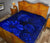 Hawaiian Map Turtle Hibiscus Vintage Polynesian Premium Quilt Blue - Polynesian Pride