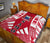Samoa Premium Quilt - Samoa Coat Of Arms Polynesian White Tattoo (Red) - Polynesian Pride