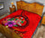 Fiji Polynesian Premium Quilt - Floral With Seal Red - Polynesian Pride