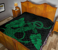 Anchor Green Poly Tribal Premium Quilt - Polynesian Pride