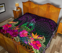 Guam Polynesian Premium Quilt - Summer Hibiscus - Polynesian Pride