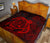 Hawaii Turtle Kanaka Map Hibiscus Poly Premium Quilt - Red - Polynesian Pride
