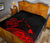 Hawaii Map Plumeria Polynesian Red Premium Quilt - Polynesian Pride