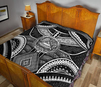 Polynesian Quilts - American Samoa Coat Of Arm With Poly Patterns - Polynesian Pride