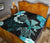 Hawaii Dream Catcher Hibiscus Plumeria Polynesian Turquoise - Premium Quilt AH - Polynesian Pride