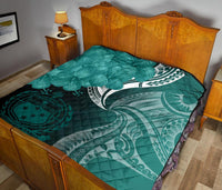 Samoa Premium Quilt - Samoa Seal Wave Style (Green) - Polynesian Pride