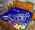 Samoa Custom Personalised Premium Quilt - Turtle Plumeria (Blue) - Polynesian Pride