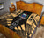 Samoa Premium Quilt - Samoa Coat Of Arms Polynesian Gold Tattoo - Polynesian Pride