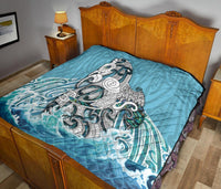 Maori Manaia The Blue Sea Premium Quilt - Polynesian Pride