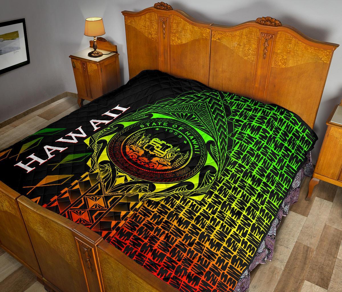 Hawaii Premium Quilt - Hawaii Seal Rocket Style (Reggae) - Polynesian Pride
